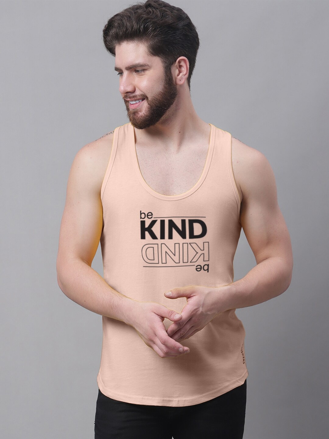 

Friskers Printed Skin Friendly Pure Cotton Innerwear Vests, Coral