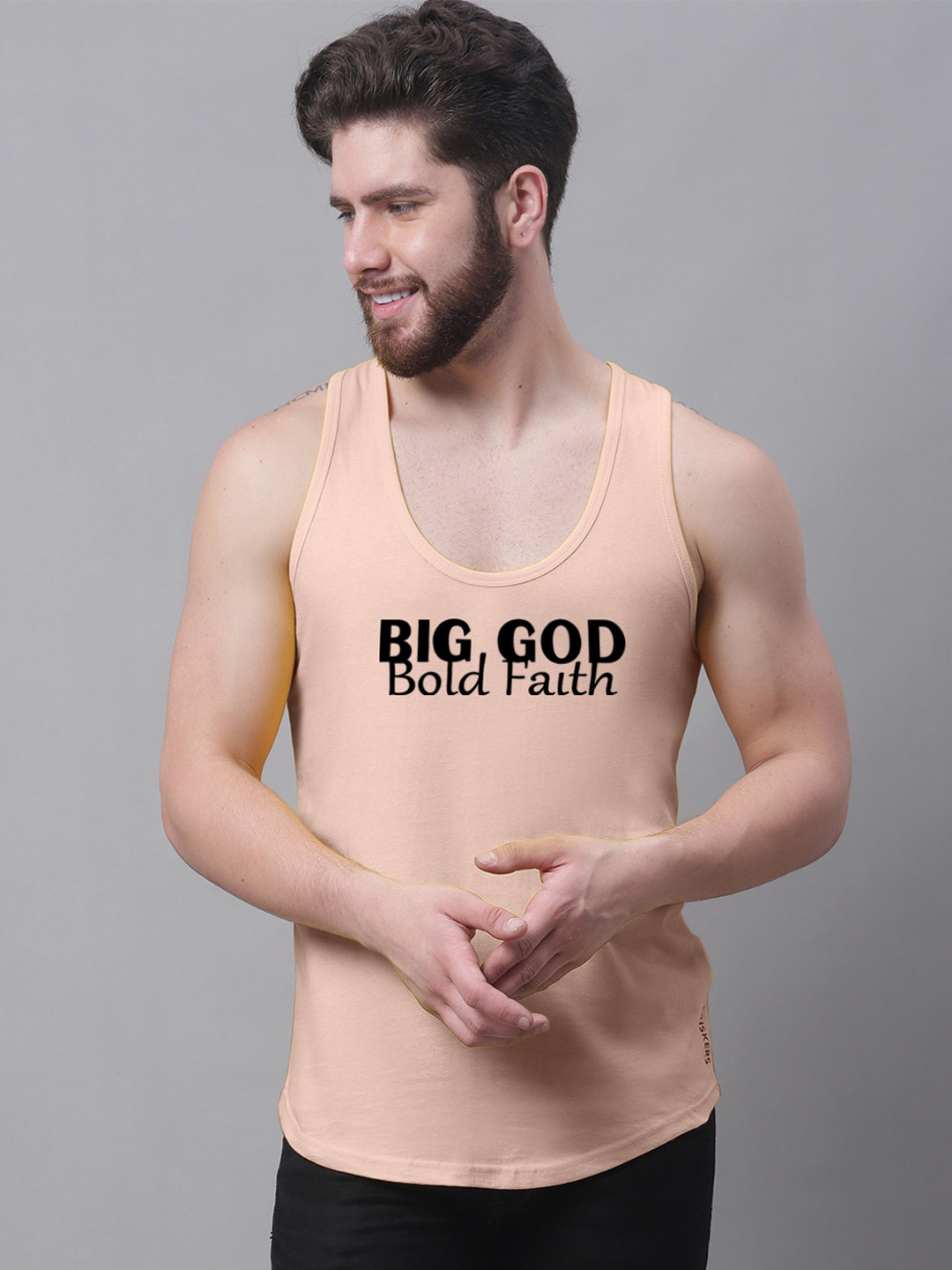 

Friskers Printed Pure Cotton Skin Friendly Innerwear Vests, Coral