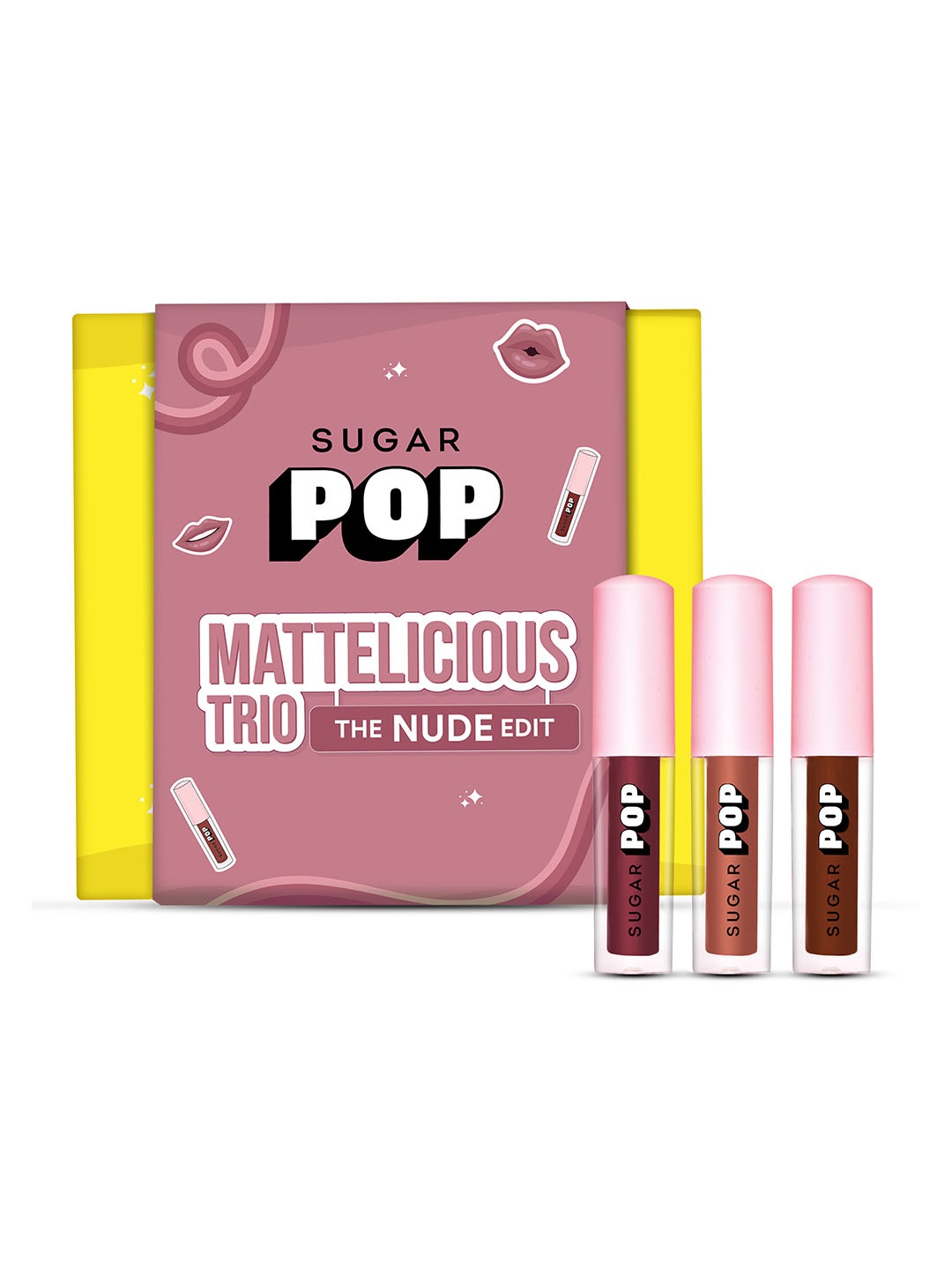 

SUGAR POP Mattelicious Trio Lipstick Set 1.6 ml Each - The Nude Edit