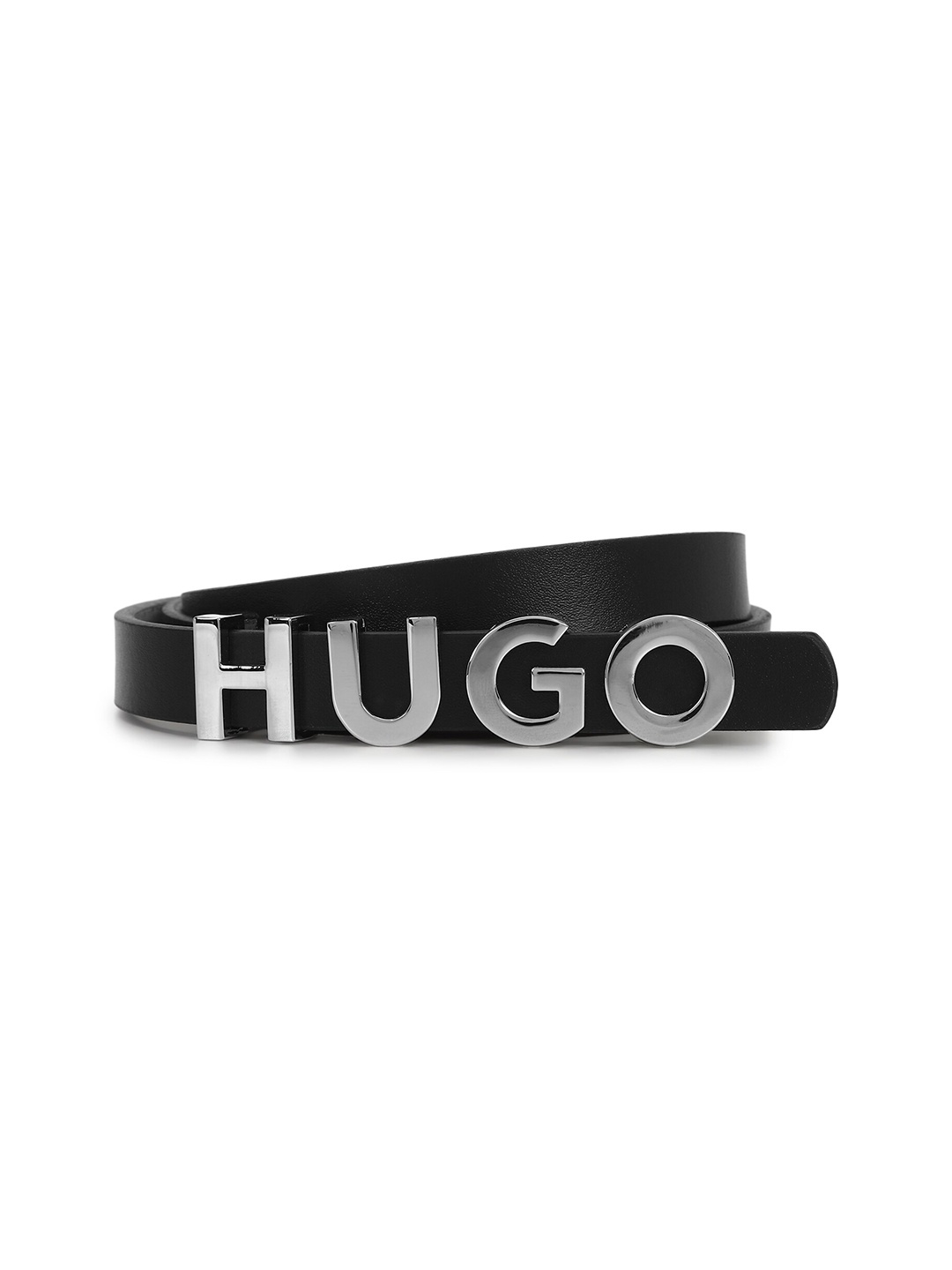 

HUGO Women Push-Pin Leather Belt, Black