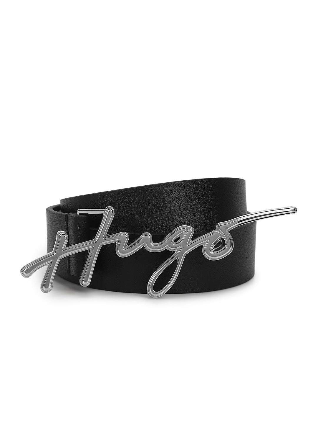 

HUGO Women Textured Leather Belt, Black