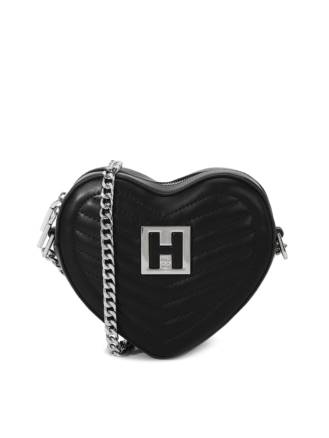 

HUGO Embellished PU Shopper Sling Bag, Black