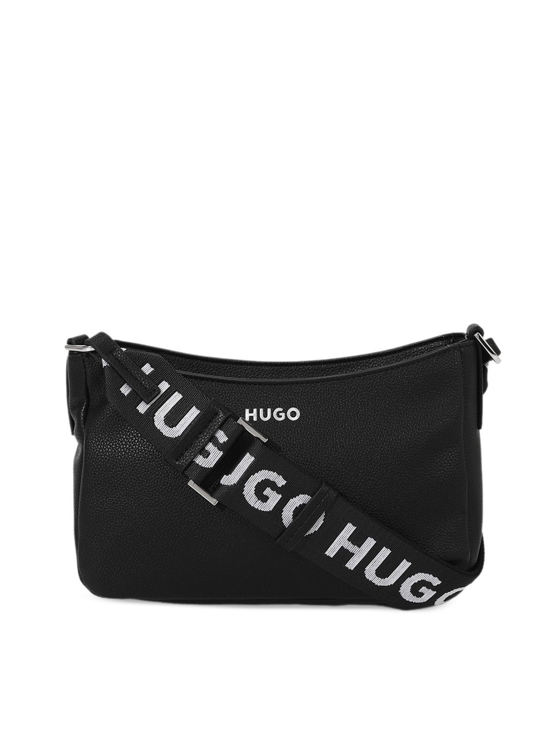 

HUGO Black PU Hobo Sling Bag