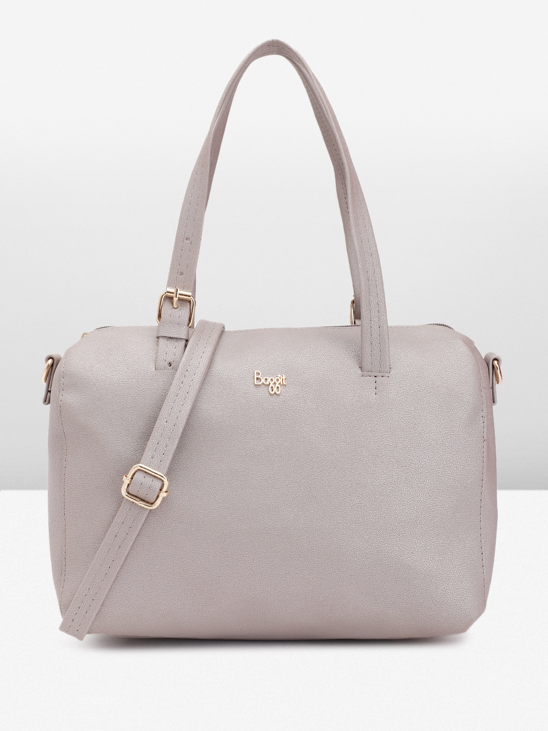

Baggit Solid PU Structured Handheld Bag, Grey