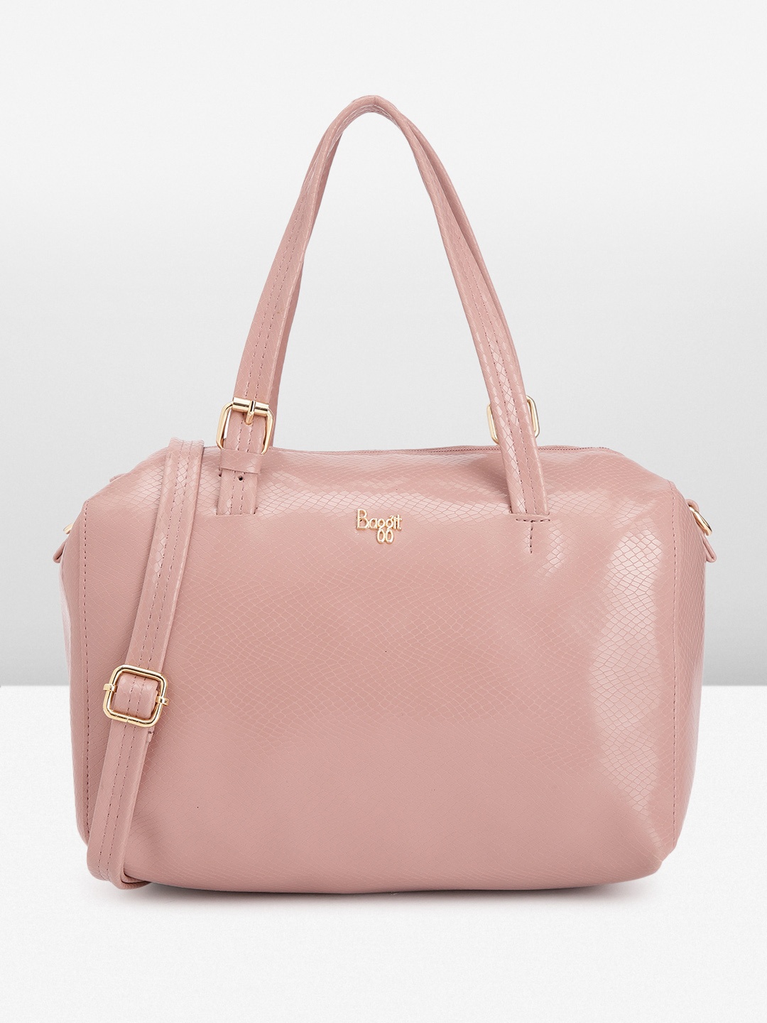 

Baggit Textured Structured Handheld Bag, Pink