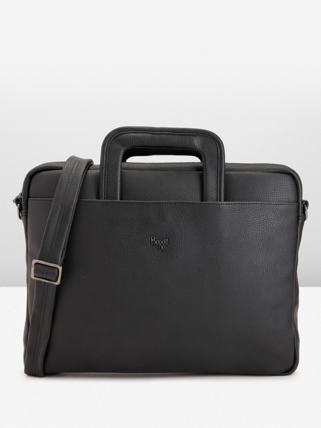 

Baggit Men Solid Laptop Bag, Black