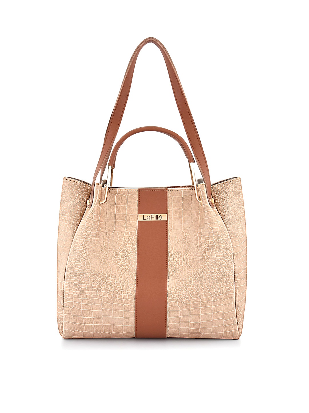 

LaFille Structured Handheld Bag, Beige