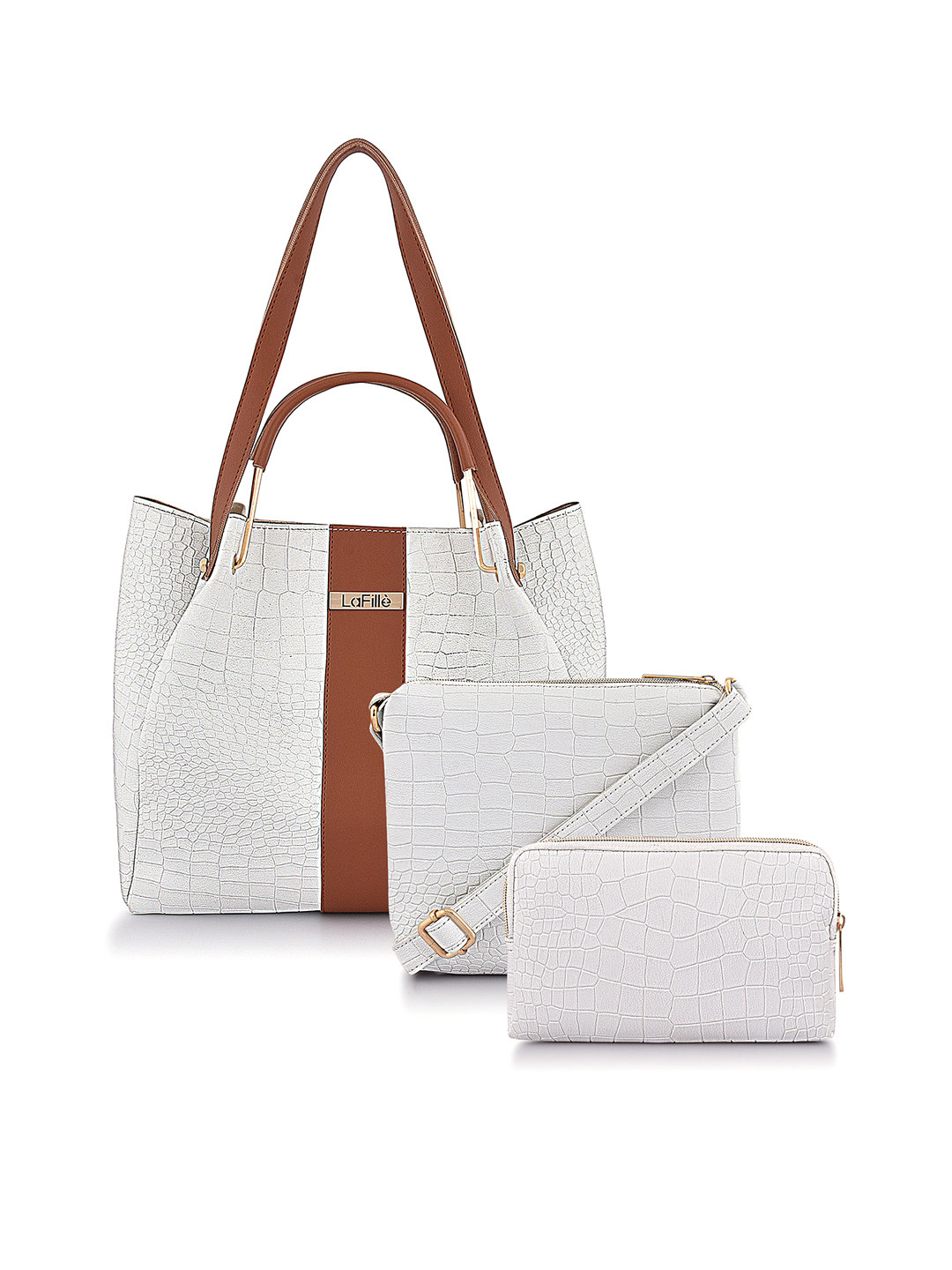 

LaFille Structured Handheld Bag, White