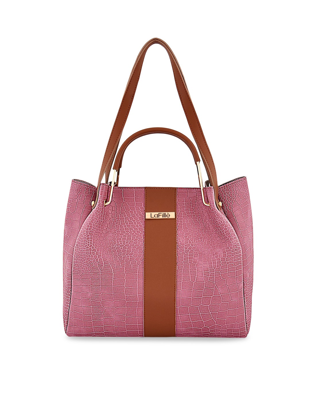 

LaFille Textured Structured Handheld Bag, Purple