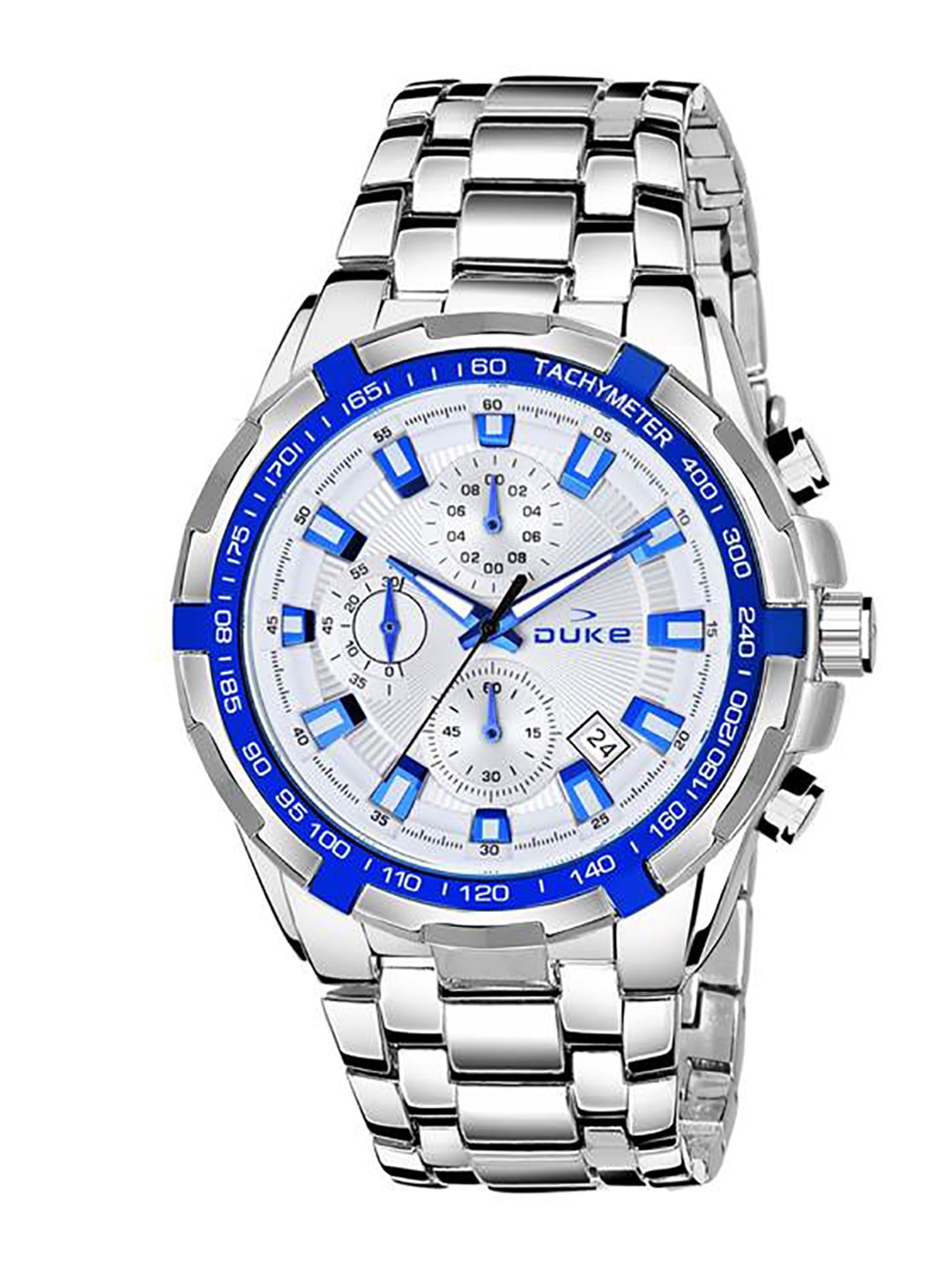 

Duke Men Dial & Bracelet Style Straps Analogue Watch DK4012CRM02C, Silver