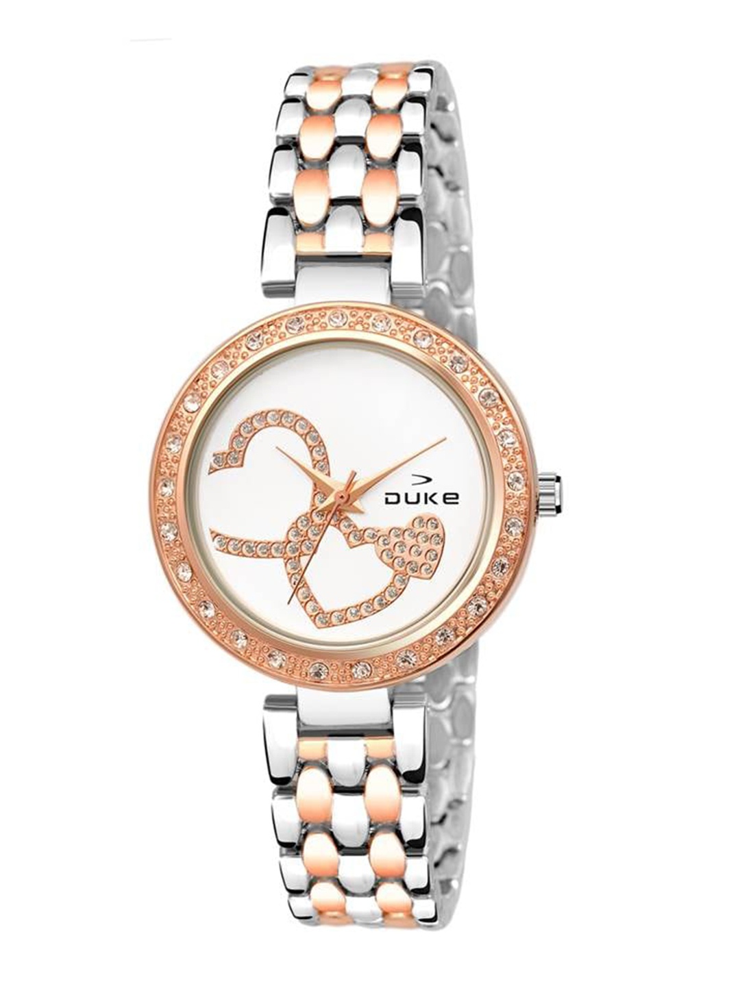 

Duke Women Embellished Dial & Bracelet Style Straps Analogue Watch DK7004RW02C, White