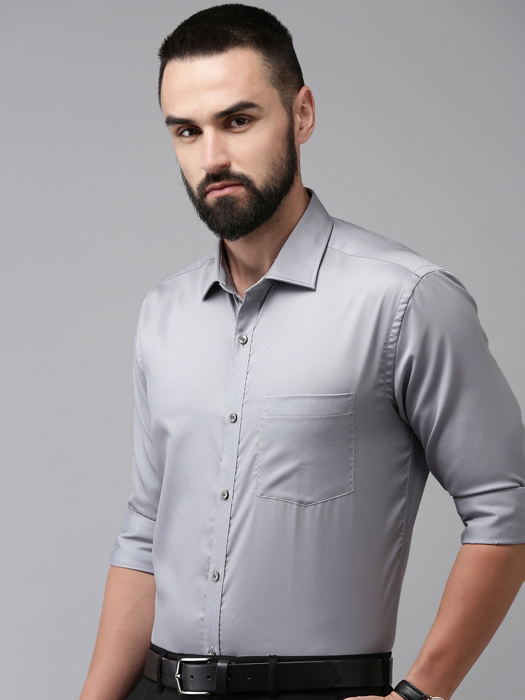 

Park Avenue Pure Cotton Slim Fit Formal Shirt, Grey