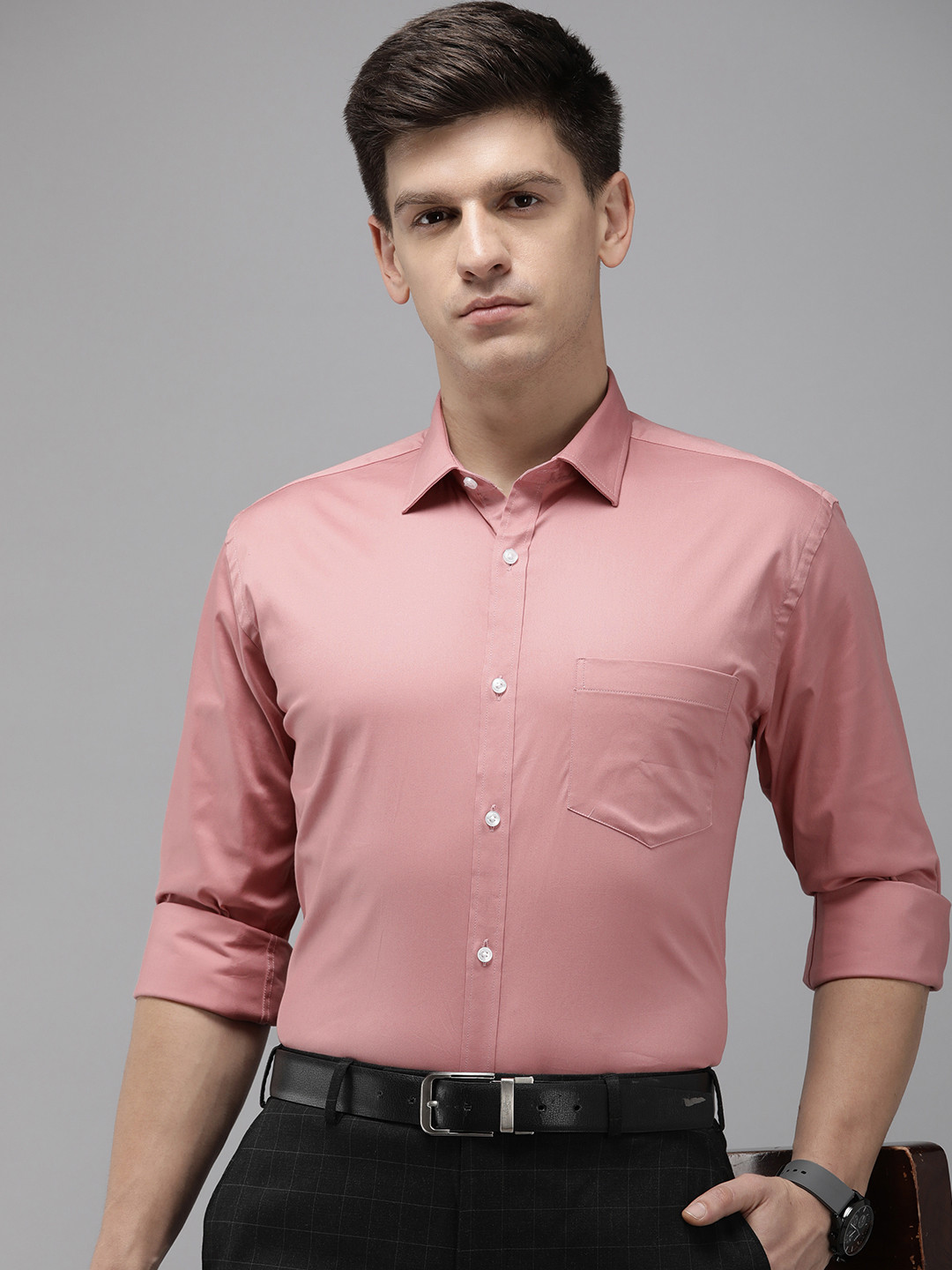 

Park Avenue Slim Fit Formal Shirt, Pink