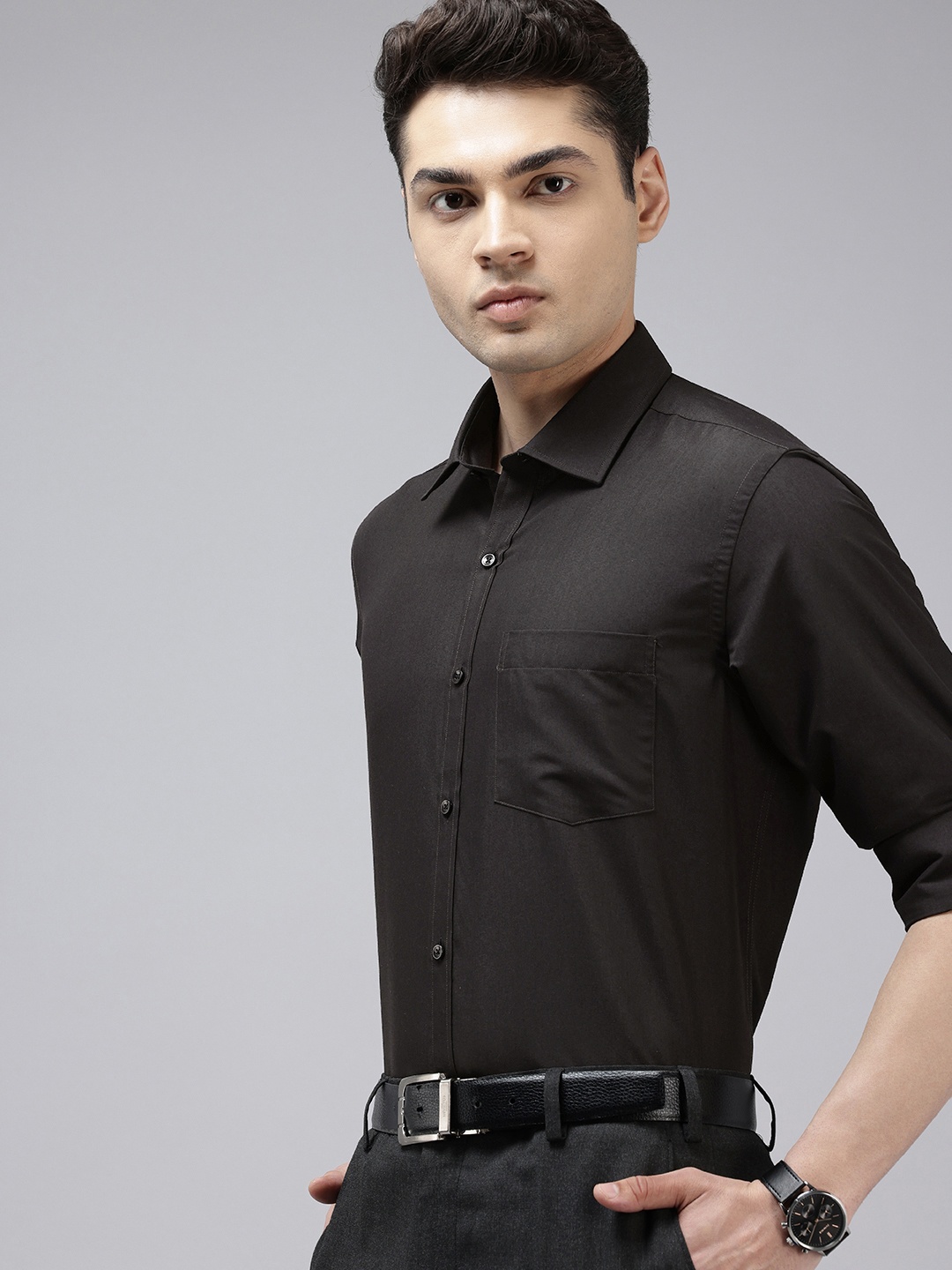 

Park Avenue Slim Fit Formal Shirt, Black