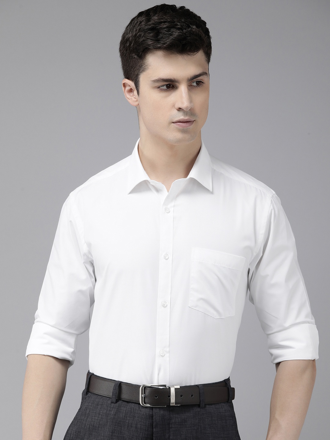 

Park Avenue Slim Fit Opaque Formal Shirt, White
