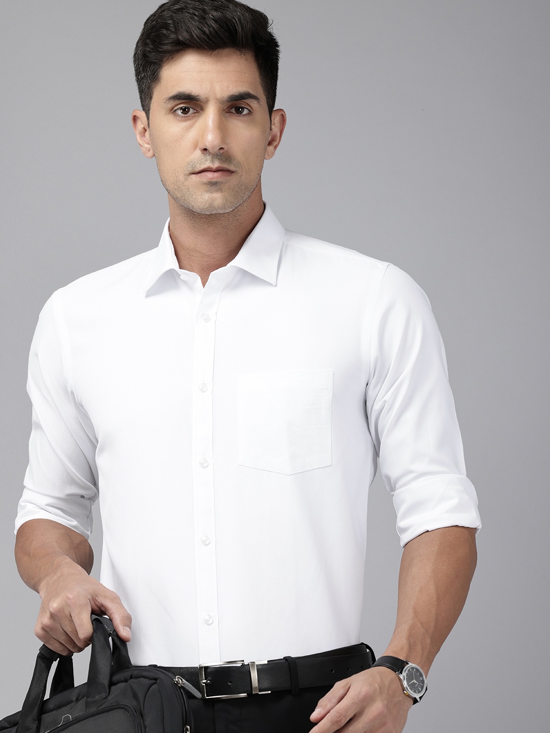 

Park Avenue Slim Fit Cutaway Collar Formal Shirt, White