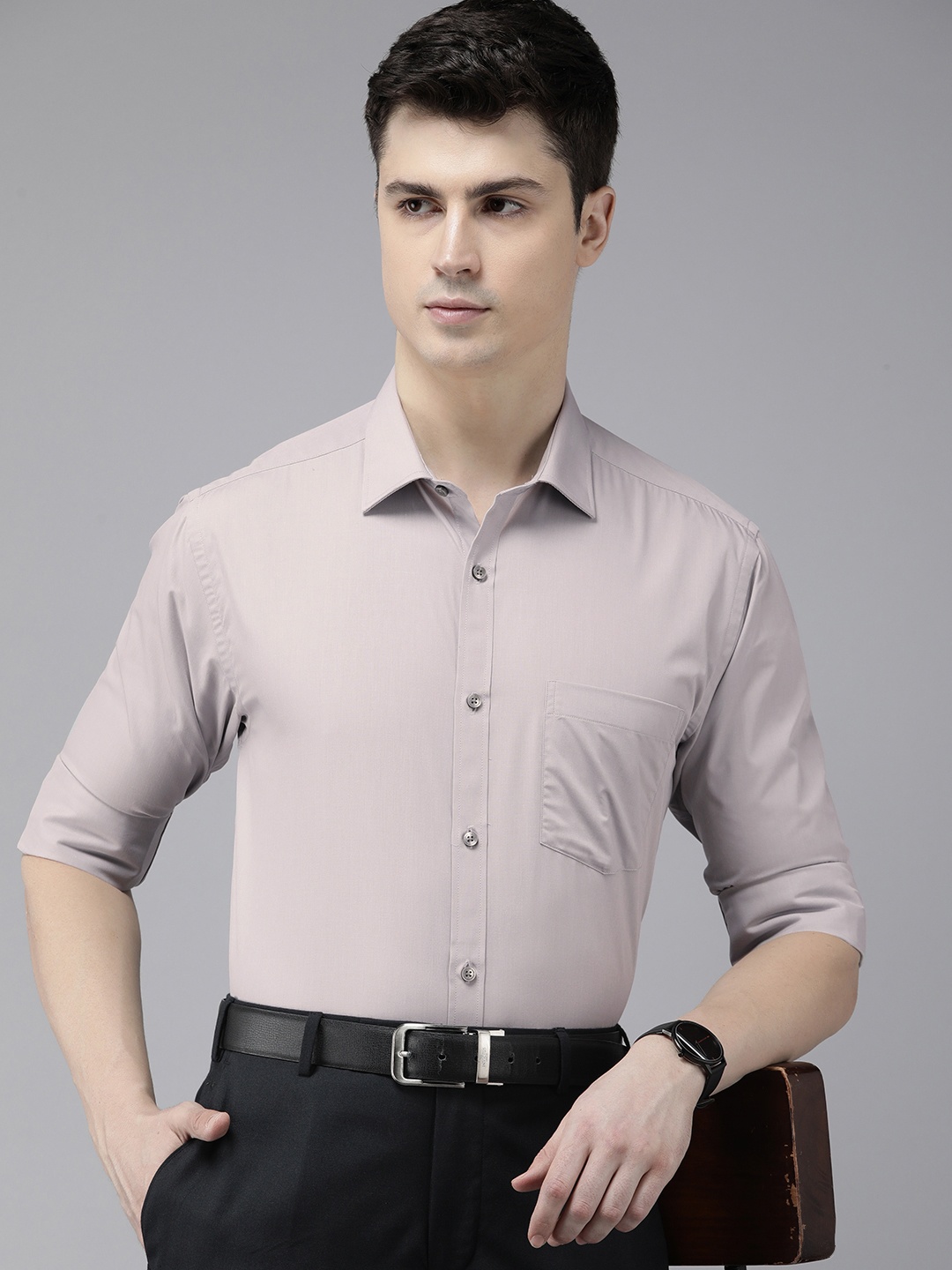 

Park Avenue Slim Fit Opaque Formal Shirt, Grey