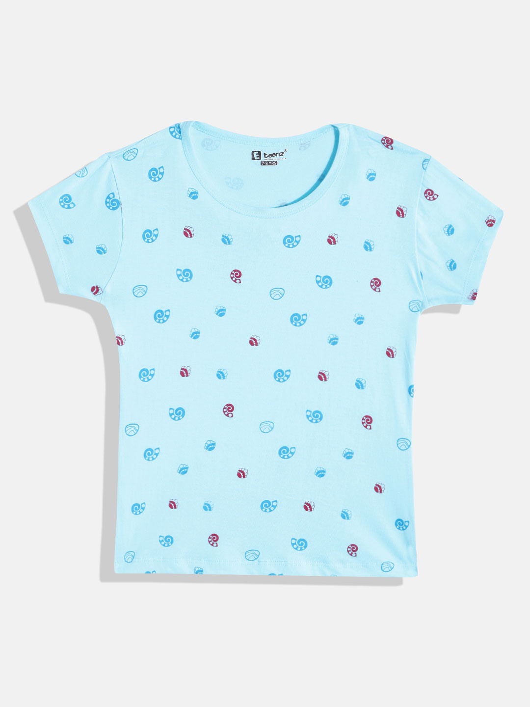 

Eteenz Girls Premium Cotton Conversational Printed T-shirt, Blue