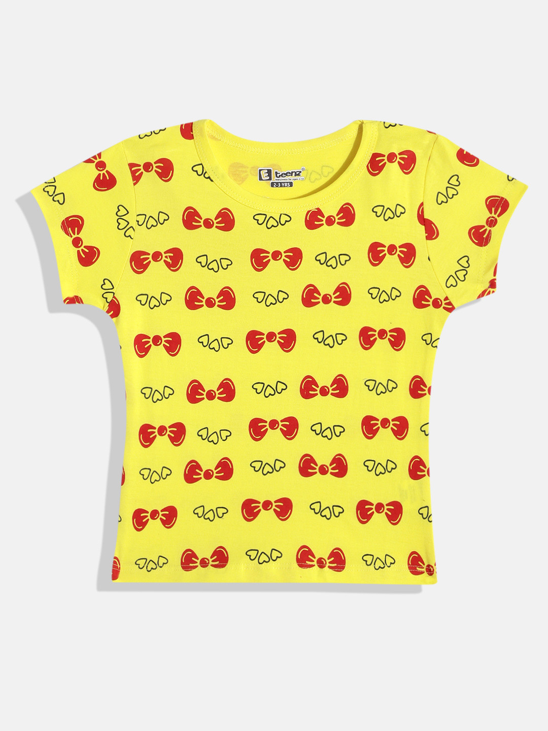 

Eteenz Girls Premium Cotton Conversational Printed T-shirt, Yellow