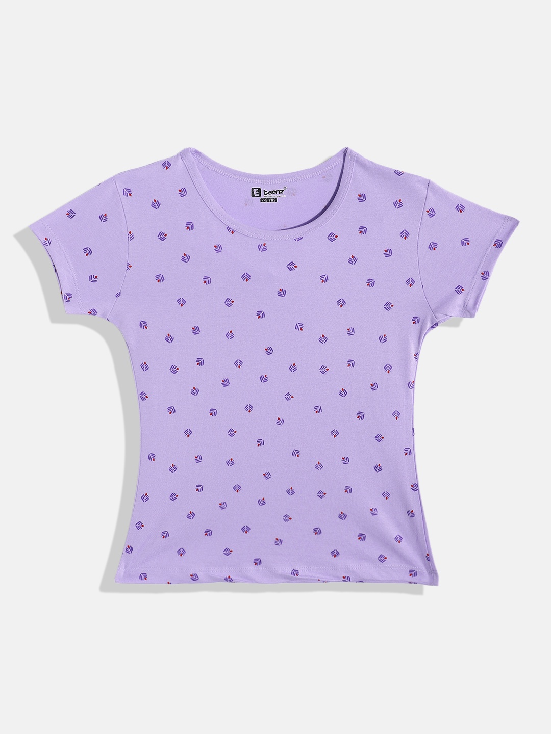 

Eteenz Girls Conversational Printed Premium Cotton T-shirt, Purple