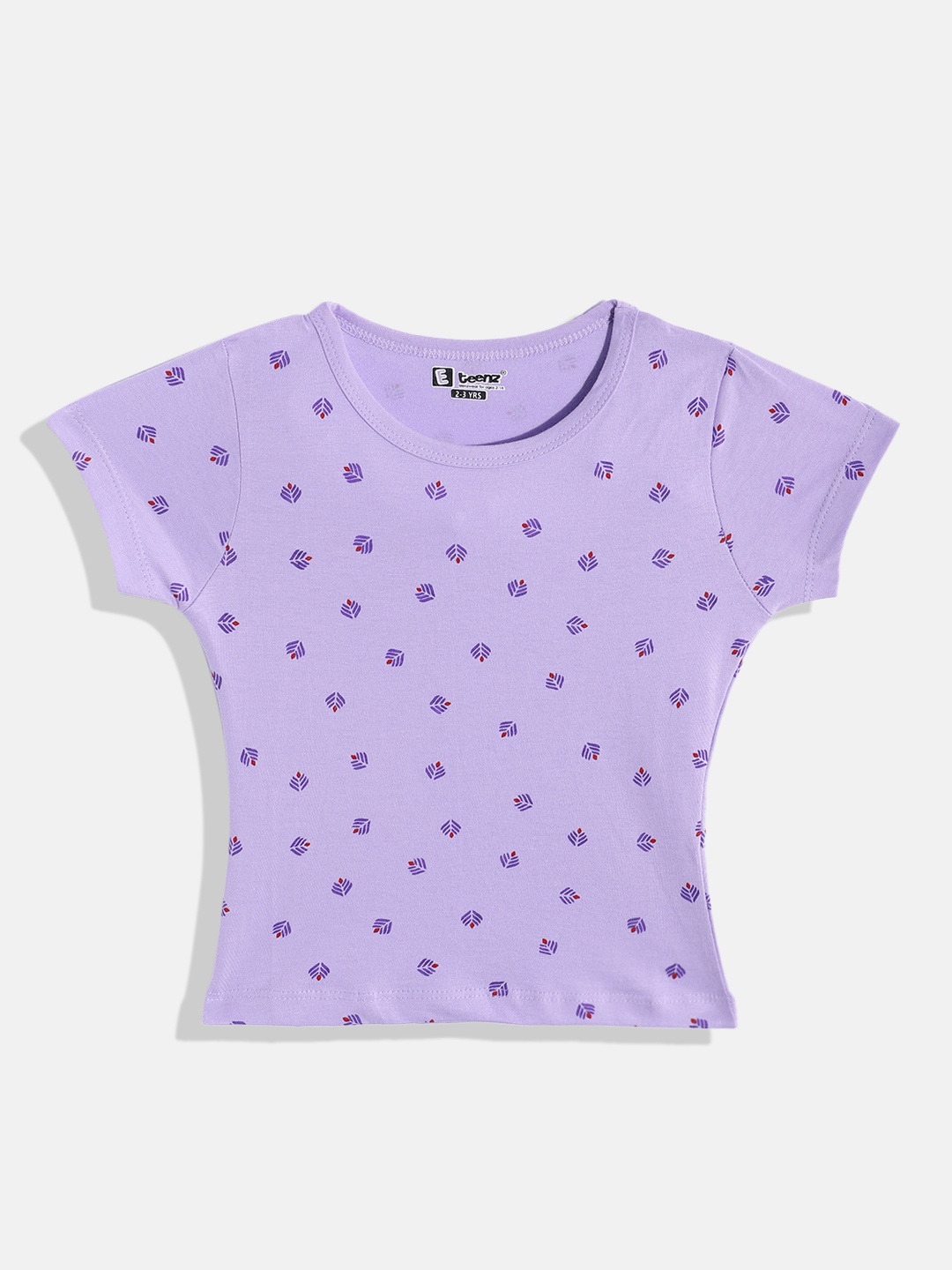 

Eteenz Girls Conversational Printed Premium Cotton T-shirt, Purple