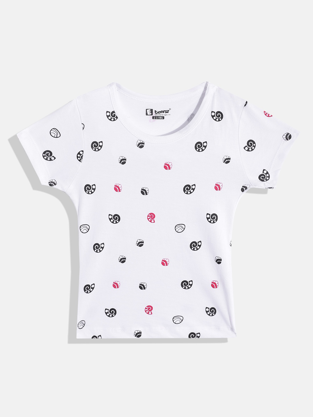 

Eteenz Girls Conversational Printed Premium Cotton T-shirt, White