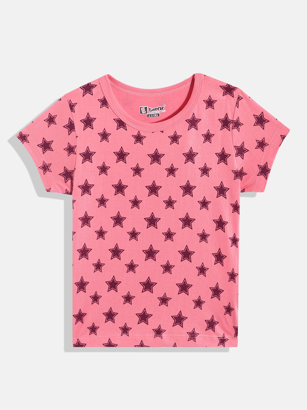 

Eteenz Girls Premium Cotton Conversational Printed T-shirt, Pink