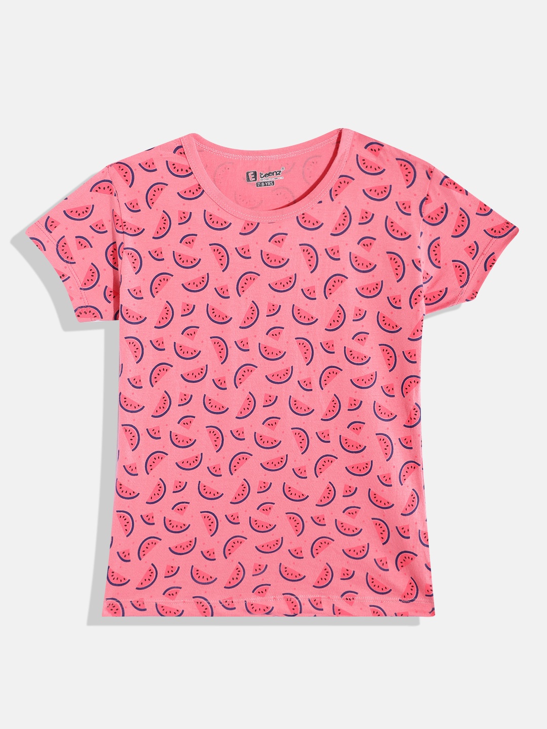 

Eteenz Girls Premium Cotton Conversational Printed T-shirt, Pink