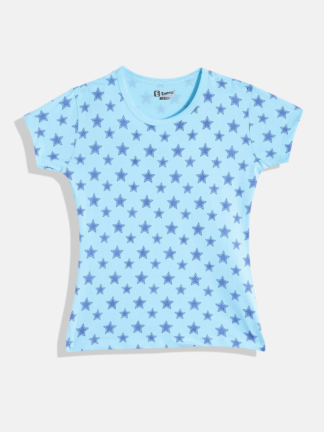 

Eteenz Girls Premium Cotton Conversational Printed T-shirt, Blue