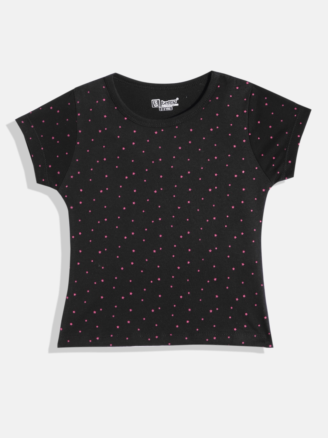 

Eteenz Girls Premium Cotton Conversational Printed T-shirt, Black