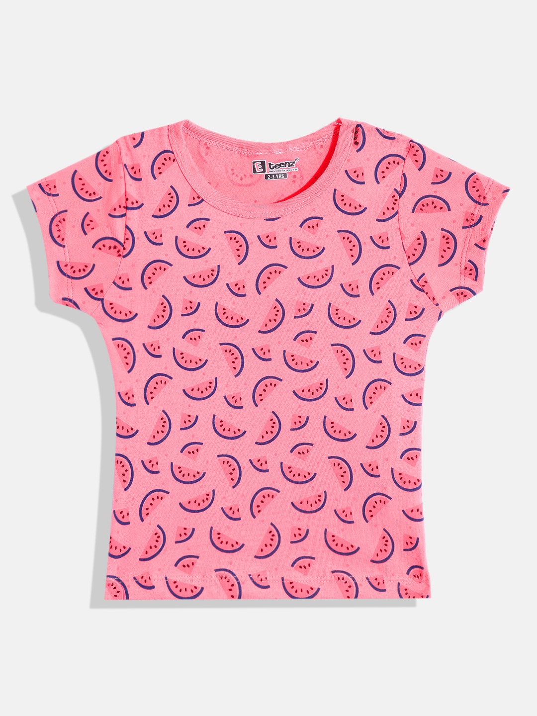 

Eteenz Girls Premium Cotton Conversational Printed T-shirt, Pink