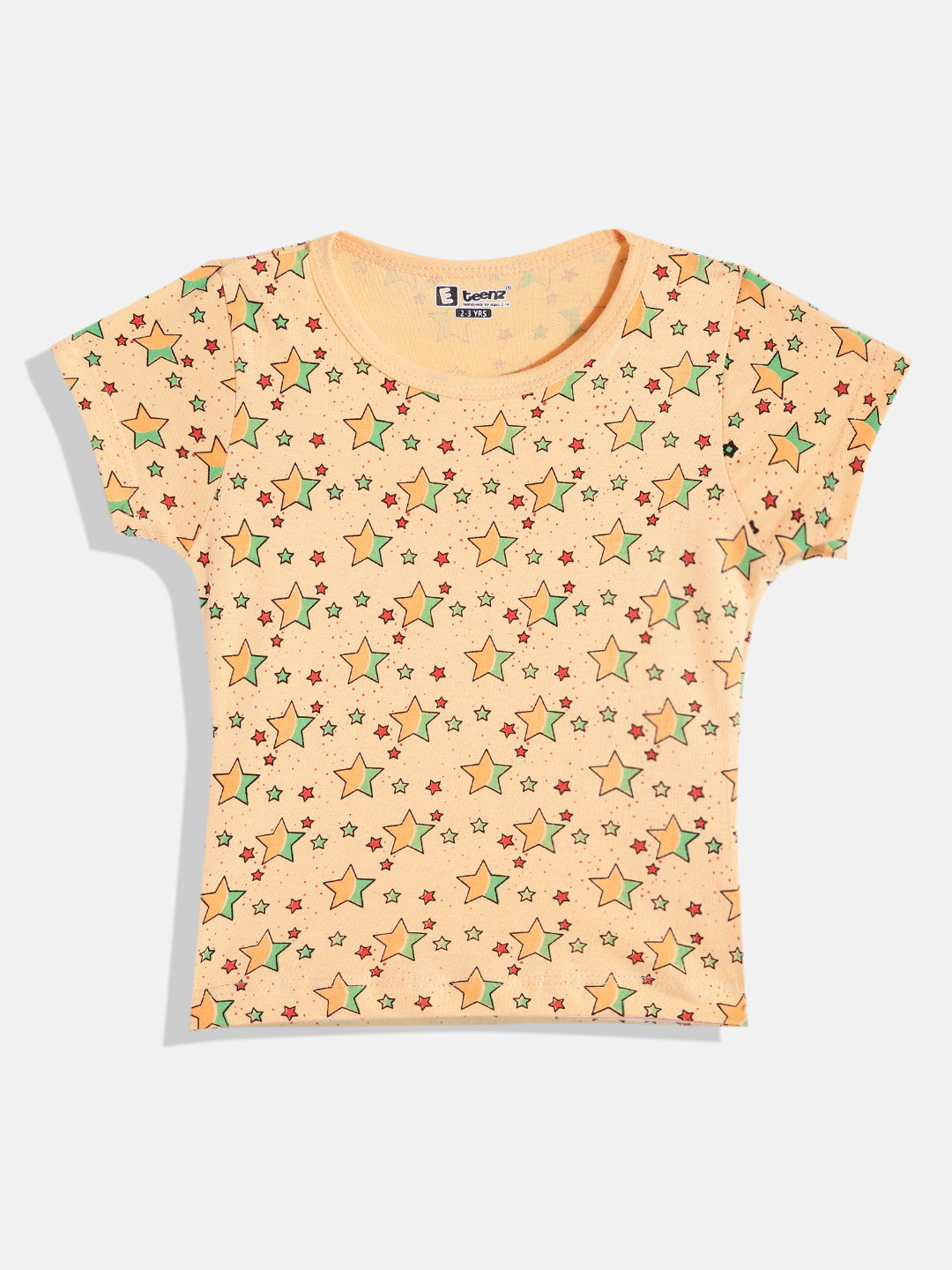

Eteenz Girls Premium Cotton Conversational Printed T-shirt, Orange
