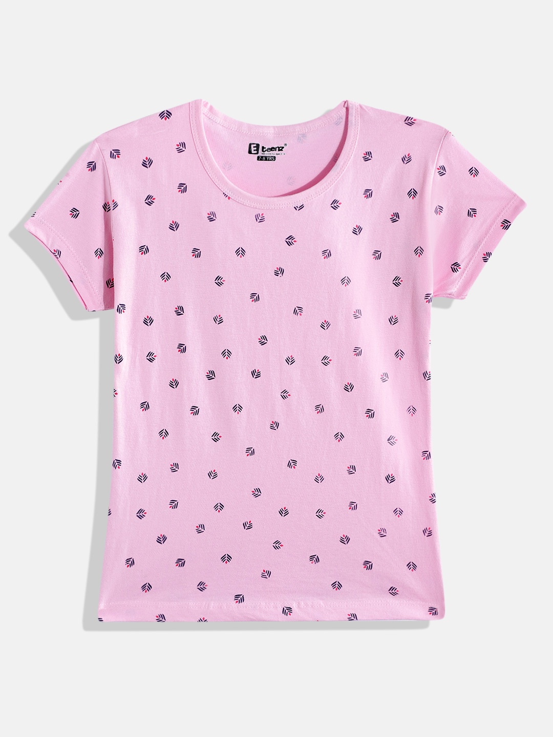 

Eteenz Girls Conversational Printed Premium Cotton T-shirt, Pink