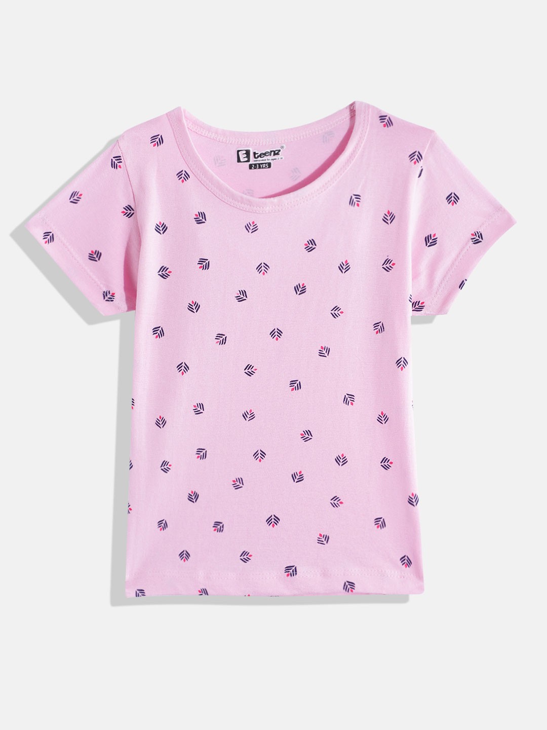 

Eteenz Girls Conversational Printed Premium Cotton T-shirt, Pink