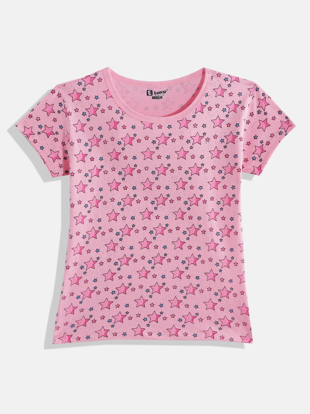 

Eteenz Girls Conversational Printed Premium Cotton T-shirt, Pink