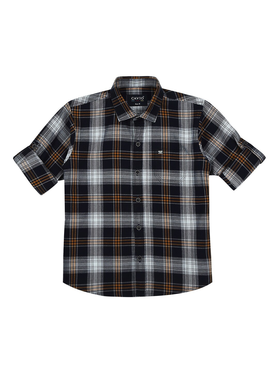

CAVIO Boys Comfort Tartan Checked Casual Cotton Shirt, Red