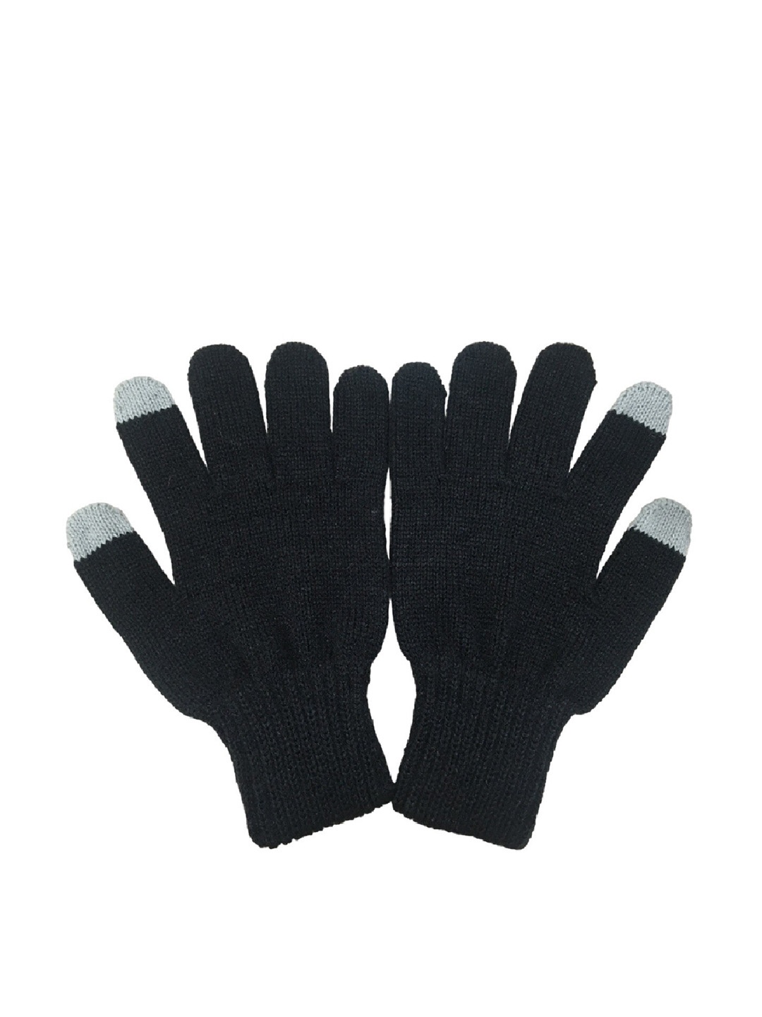 

Gajraj Men Patterned Acrylic Winter Hand Gloves, Black