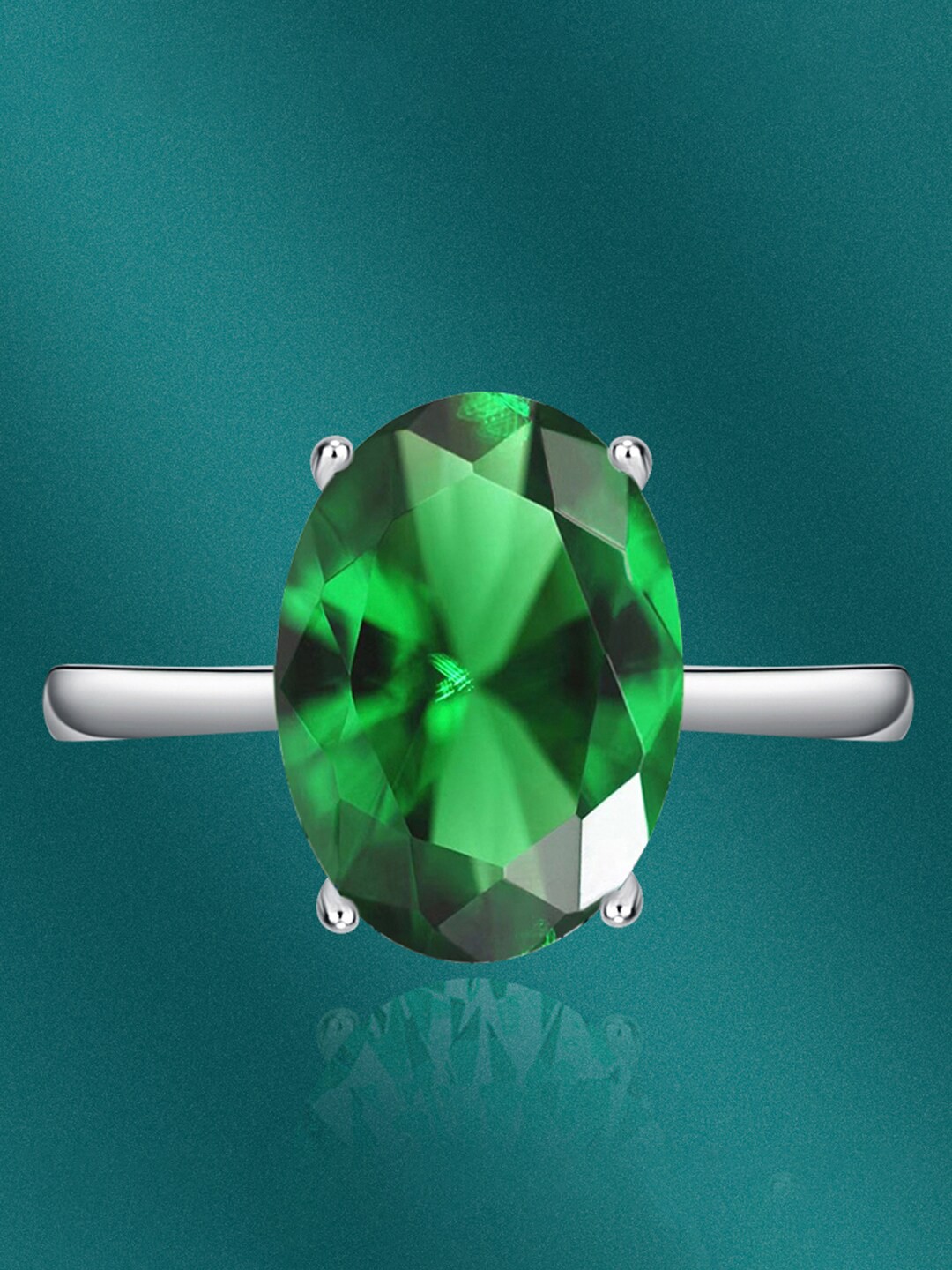 

Designs & You Silver-Plated CZ-Studded Finger Ring
