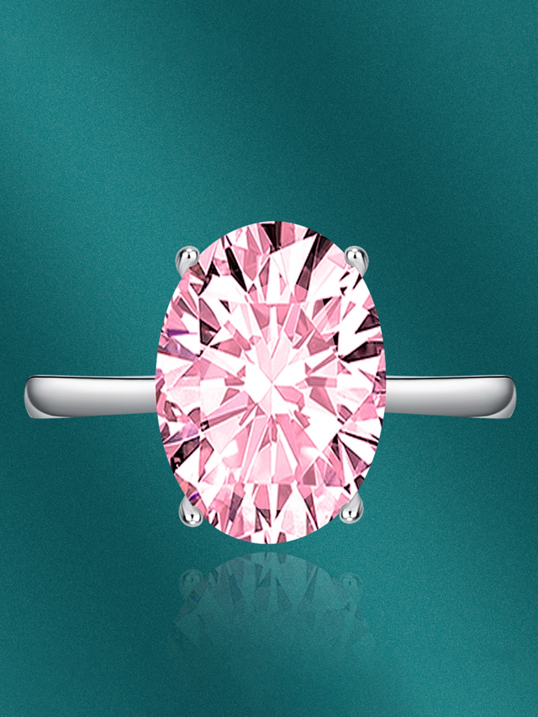 

Designs & You Silver-Plated Cubic Zirconia Finger Ring