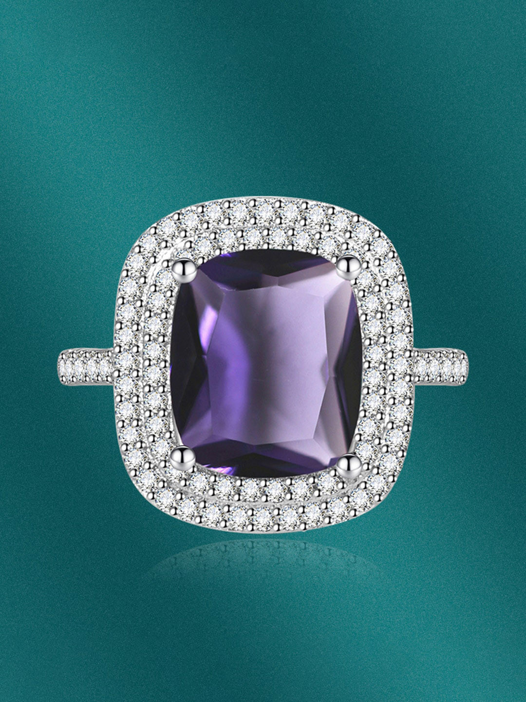 

Designs & You Silver-Plated & CZ-Studded Adjustable Finger Ring