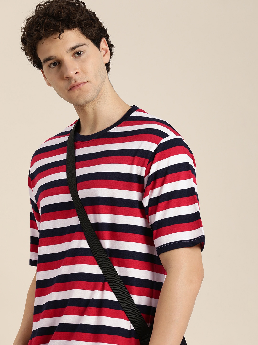 

DILLINGER Men Striped Loose T-shirt, Multi