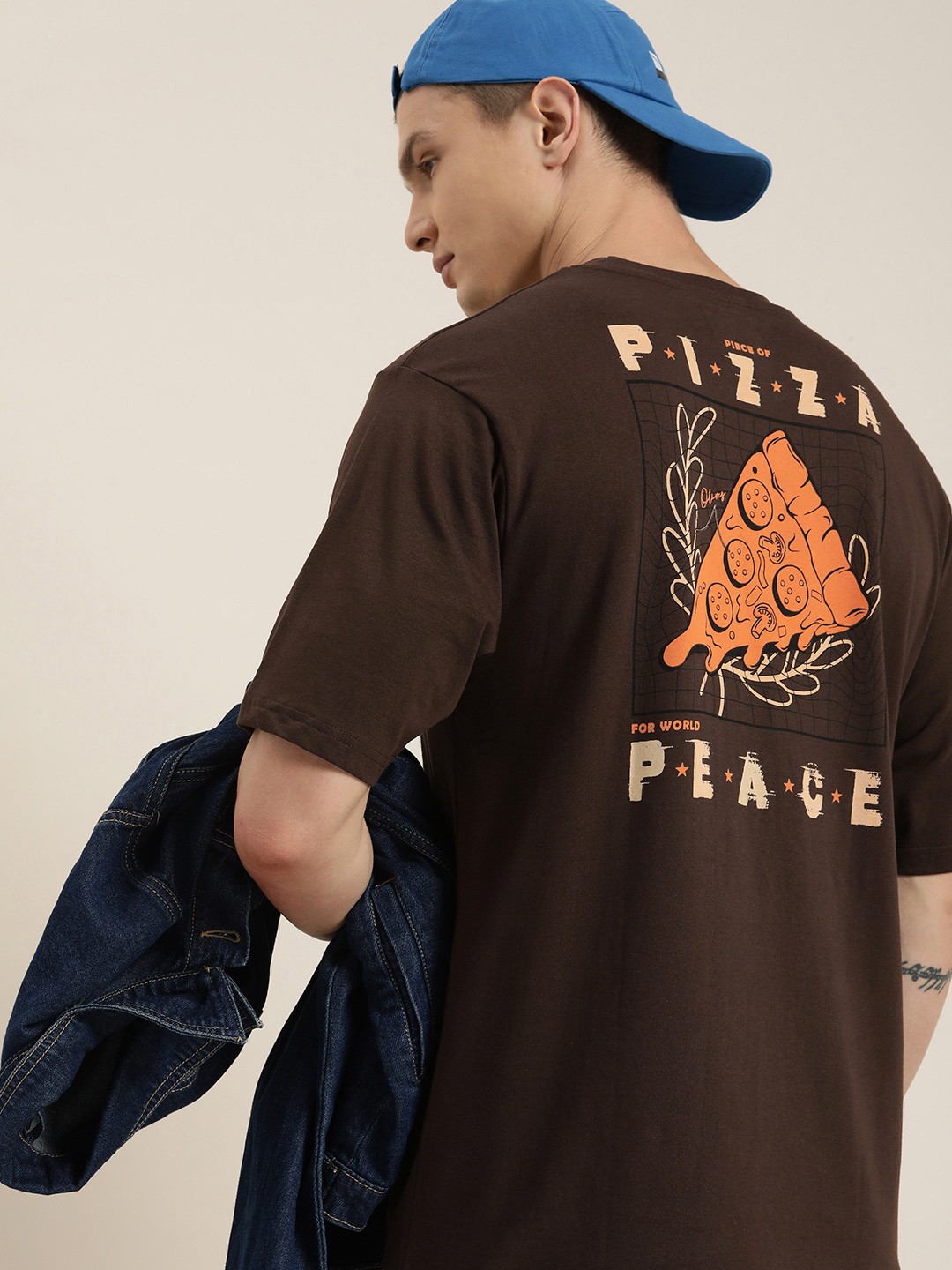 

Difference of Opinion Men Printed Pure Cotton T-shirt, Brown