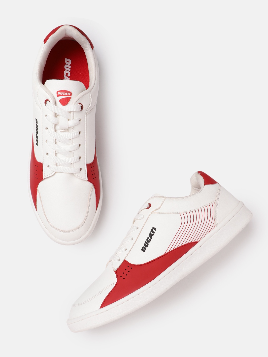 

Ducati Men Colourblocked Everyday Sneakers, White