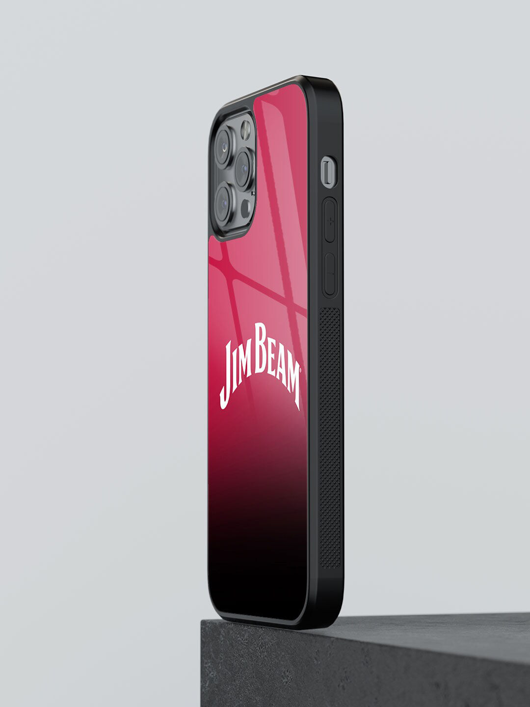 

macmerise Jim Beam Red Fade Design iPhone 12 Pro Max Glass Phone Back Case, Purple