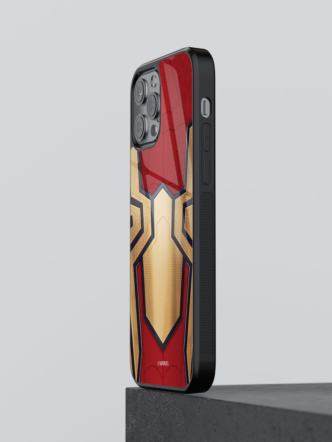 

macmerise Integrated Spider Logo Printed iPhone 12 Pro Max Phone Back Case, Red