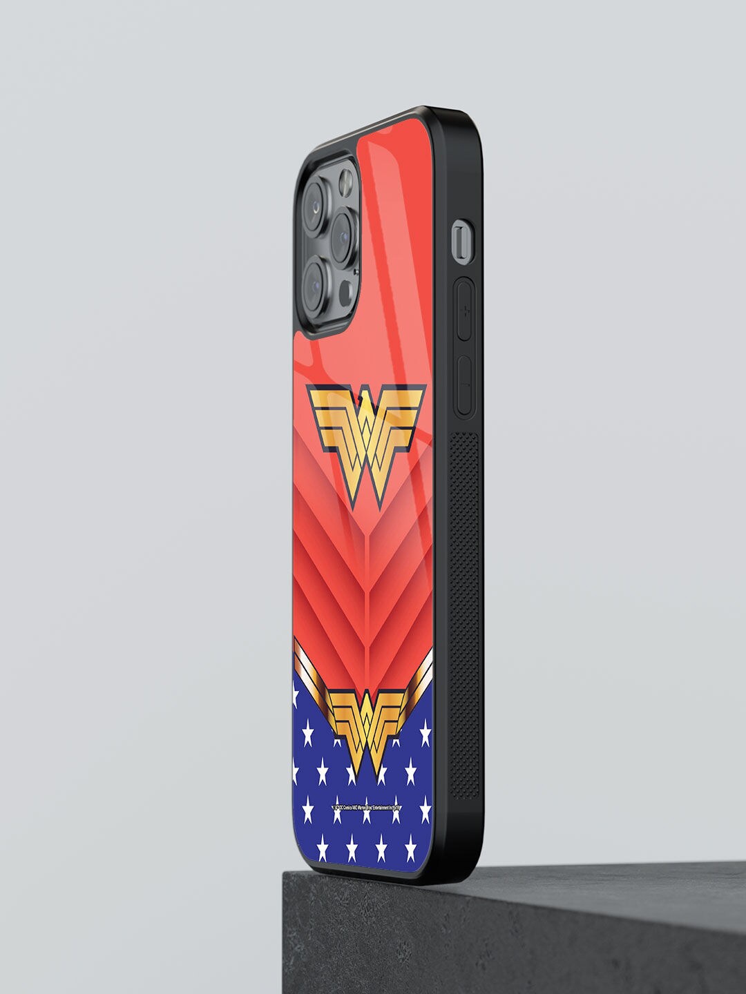 

macmerise Wonder Woman Design Glass Case for iPhone 12 Pro Max, Red
