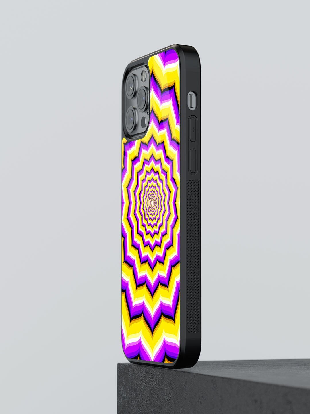 

macmerise Soul Gazing Design Glass iPhone 12 Pro Max Back Case, Yellow
