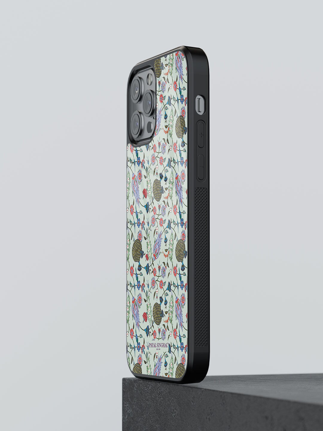 

macmerise Payal Singhal Turkish Iznik Design iPhone 12 Pro Max Glass Phone Back Case, Green