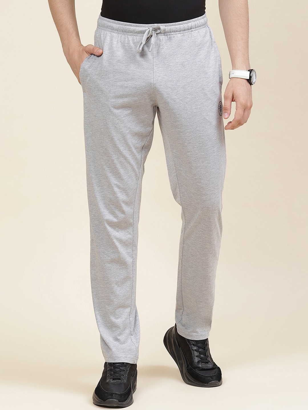 

Cloak & Decker by Monte Carlo Men Mid-Rise Track Pants, Grey