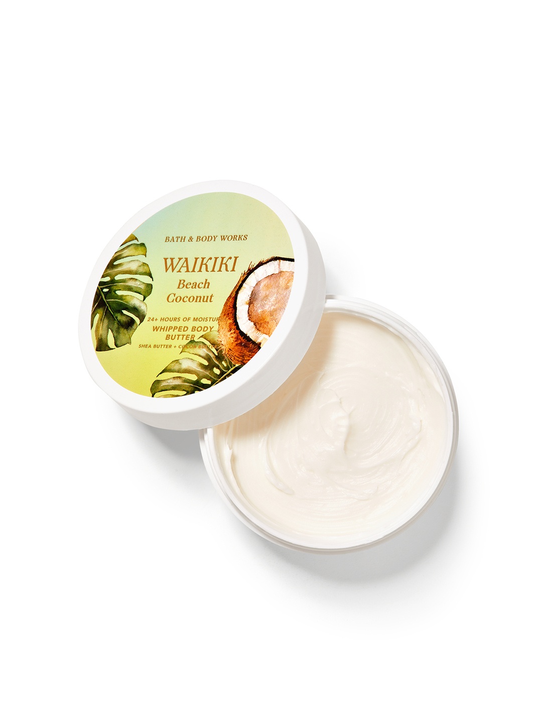 

Bath & Body Works Waikiki Beach Coconut 24+ Hours Moisture Whipped Body Butter - 185g, Green